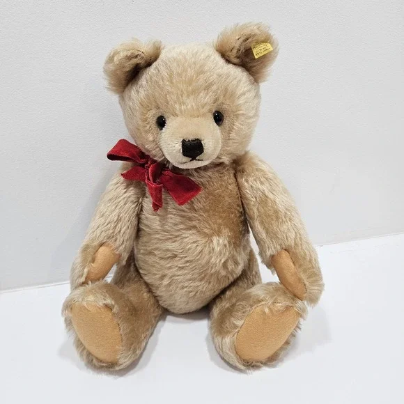 Steiff Plush Honey Cream Colored Jointed Teddy Bear 0201/41 Germany 15" - Picture 2 of 12